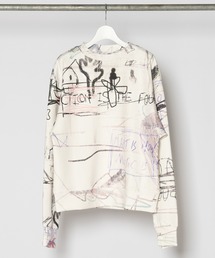 Wizzard ウィザード / PRINT FABRIC SWEAT SHIRTS プリントファブリックスウェットシャツ