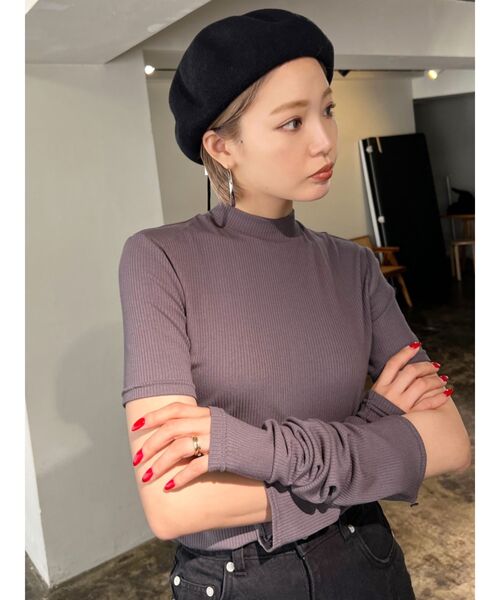 EMODA（エモダ）の「2WAYアームカバートップス（Tシャツ/カットソー・レディース・ホワイト/グレー/その他1/ブラック/その他・FREE）」の3枚目の写真