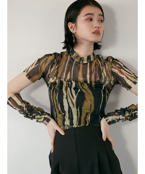 EMODA（エモダ）の「2WAYアームカバートップス（Tシャツ/カットソー・レディース・ホワイト/グレー/その他1/ブラック/その他・FREE）」の4枚目の写真