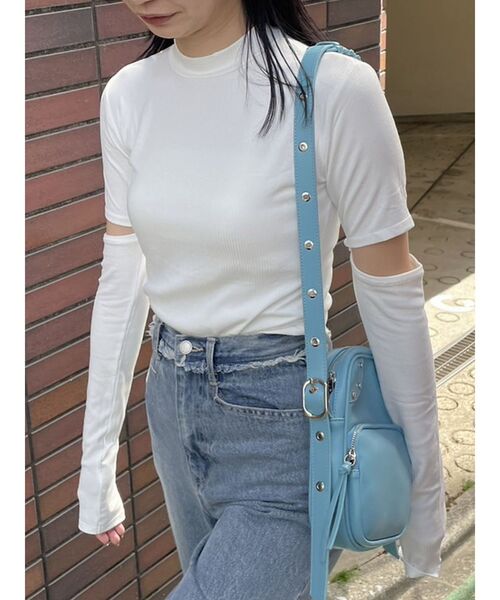 EMODA（エモダ）の「2WAYアームカバートップス（Tシャツ/カットソー・レディース・ホワイト/グレー/その他1/ブラック/その他・FREE）」の8枚目の写真