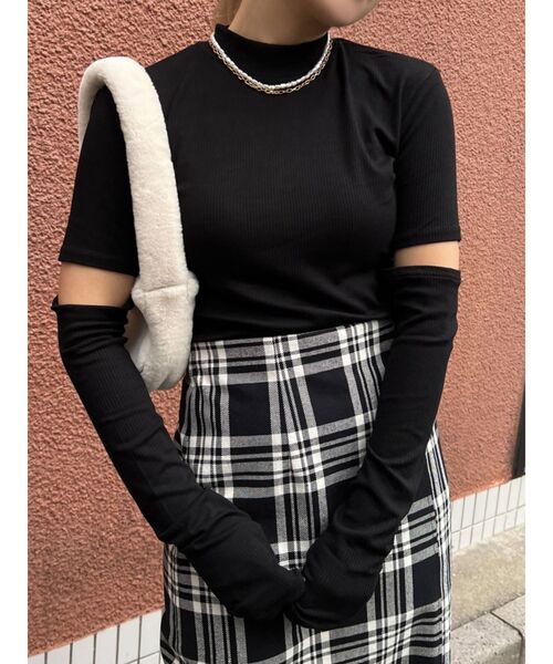 EMODA（エモダ）の「2WAYアームカバートップス（Tシャツ/カットソー・レディース・ホワイト/グレー/その他1/ブラック/その他・FREE）」の21枚目の写真