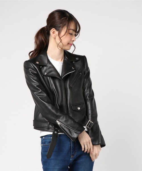 名作 定価19万JOHN LAWRENCE SULLIVAN ライダース LAMBSKIN BIKER JACKET（ライダースジャケット）｜JOHN LAWRENCE