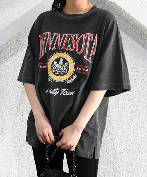 sango(sango)の「ピグメントプリントTシャツ(Tシャツ/カットソー・レディース・チャコールグレー/ブラウン/ホワイト系その他・FREE)」の14枚目の写真