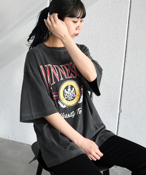 sango(sango)の「ピグメントプリントTシャツ(Tシャツ/カットソー・レディース・チャコールグレー/ブラウン/ホワイト系その他・FREE)」の17枚目の写真