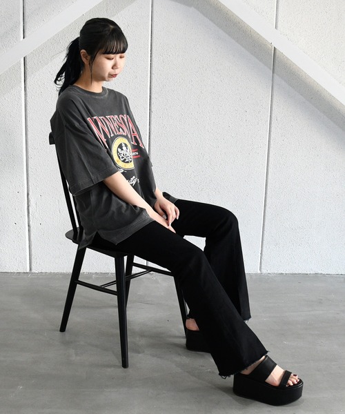 sango(sango)の「ピグメントプリントTシャツ(Tシャツ/カットソー・レディース・チャコールグレー/ブラウン/ホワイト系その他・FREE)」の18枚目の写真