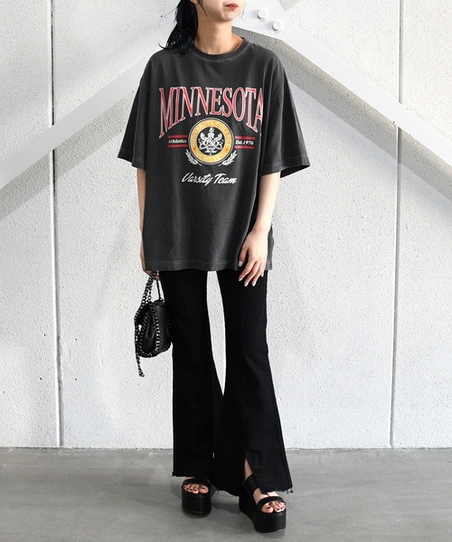 sango(sango)の「ピグメントプリントTシャツ(Tシャツ/カットソー・レディース・チャコールグレー/ブラウン/ホワイト系その他・FREE)」の19枚目の写真