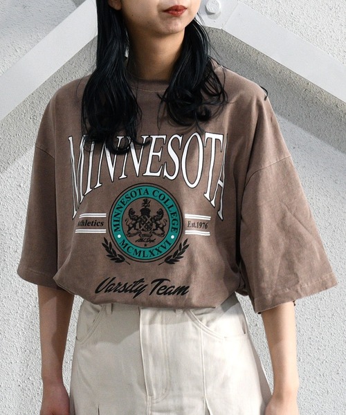 sango(sango)の「ピグメントプリントTシャツ(Tシャツ/カットソー・レディース・チャコールグレー/ブラウン/ホワイト系その他・FREE)」の21枚目の写真