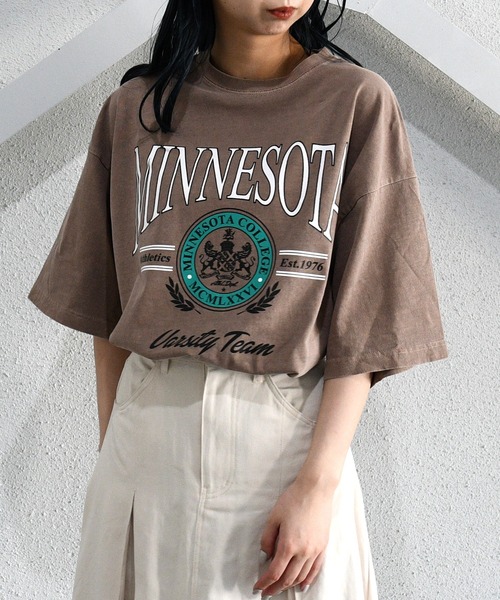 sango(sango)の「ピグメントプリントTシャツ(Tシャツ/カットソー・レディース・チャコールグレー/ブラウン/ホワイト系その他・FREE)」の22枚目の写真