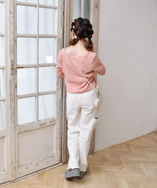 ems excite（エムズエキサイト）の「ダメージデニムPT（その他パンツ・レディース・ライトグレー/オフホワイト/ブルー系その他5/ライトブルー・FREE）」の8枚目の写真