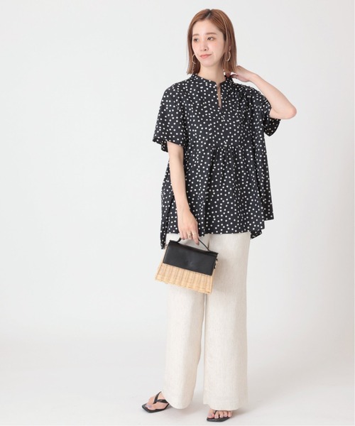 B.C STOCK(ベーセーストック)の「バックプリーツブラウス(シャツ/ブラウス・レディース・ブラック/ネイビー/アイボリー・FREE)」の12枚目の写真