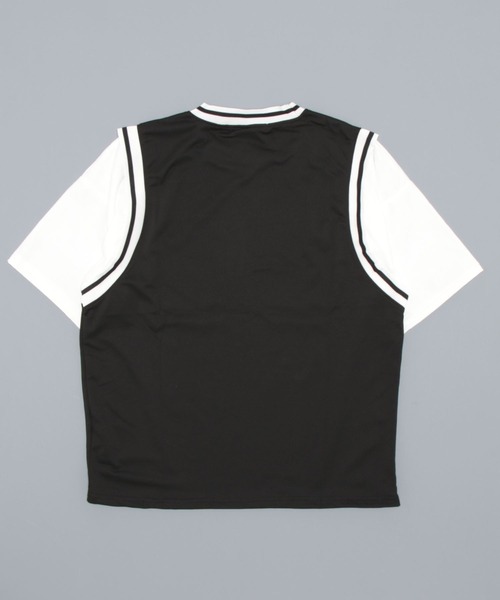 ARCHIVER(アーカイバ)の「【Bl】【LAnGe】レイヤードバスケ風シャツ 韓国系 韓国ファッション(Tシャツ/カットソー・メンズ・ホワイト/ブラック・MEDIUM/LARGE/X-LARGE)」の7枚目の写真