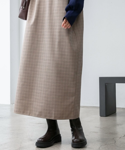 BONLECILL（ボンルシール）の「キーネック ガンクラブチェックジャンパースカート/ワンピース（ジャンパースカート・レディース・ブラック/ブラウン・FREE）」の20枚目の写真