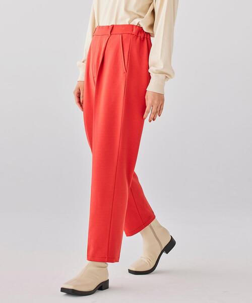 coen(コーエン)の「カットジョーゼットイージーテーパードパンツ#(スラックス・レディース・ケリー/ピンク/オレンジ・S/M/L)」の4枚目の写真