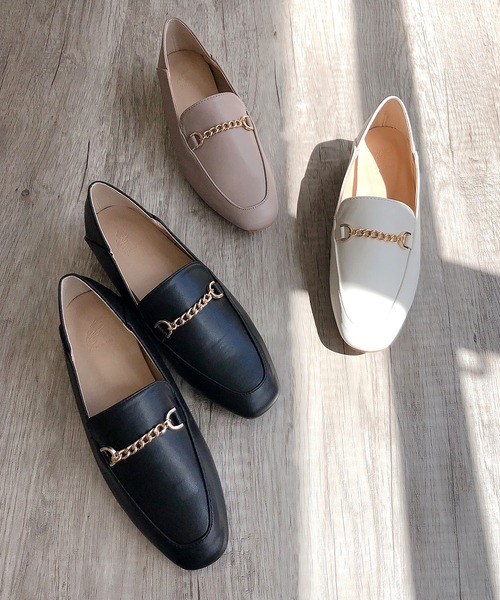 Noubel Voug Relax（ヌーベルヴォーグリラックス）の「バブーシュビットローファー（ローファー・レディース・ブラック/アイボリー/グレイッシュベージュ・LL/S/M/L）」の22枚目の写真