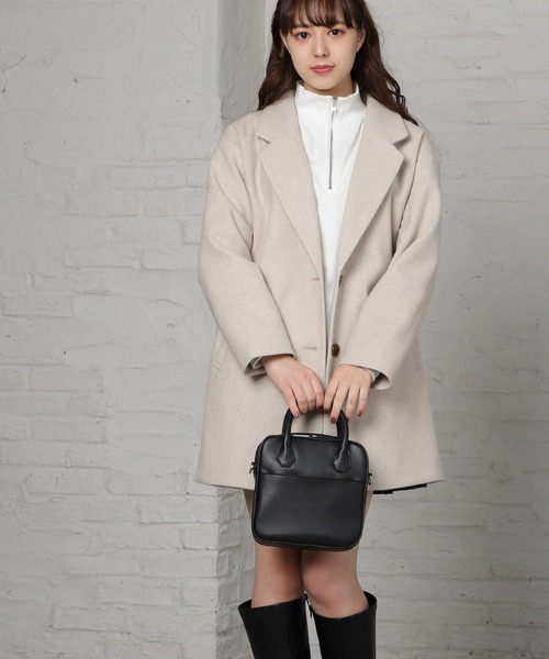 Honeys（ハニーズ）の「ジップ使いゆるトレーナー（スウェット・レディース・ブラック/グリーン/ブルー/ホワイト・L/M/S）」の7枚目の写真