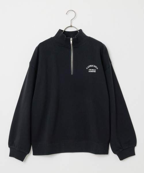 Honeys（ハニーズ）の「ジップ使いゆるトレーナー（スウェット・レディース・ブラック/グリーン/ブルー/ホワイト・L/M/S）」の15枚目の写真