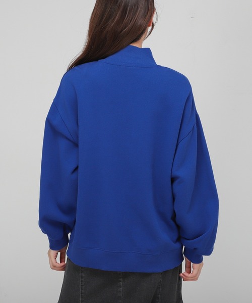 Honeys（ハニーズ）の「ジップ使いゆるトレーナー（スウェット・レディース・ブラック/グリーン/ブルー/ホワイト・L/M/S）」の19枚目の写真