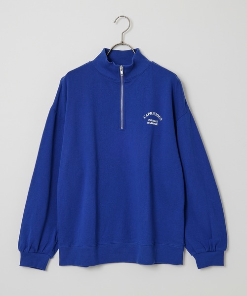 Honeys（ハニーズ）の「ジップ使いゆるトレーナー（スウェット・レディース・ブラック/グリーン/ブルー/ホワイト・L/M/S）」の20枚目の写真