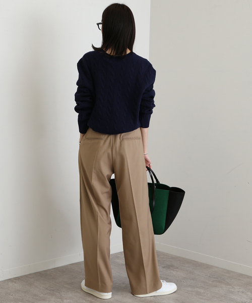 SLOBE IENA(スローブイエナ)の「ツータックトラウザー(その他パンツ・レディース・チャコールグレー/ベージュ・38/36)」の4枚目の写真
