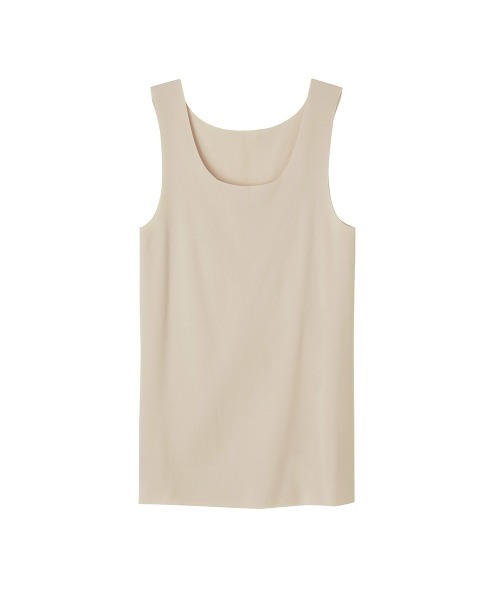 GUNZE（グンゼ）の「KIREILABO/キレイラボ 縫い目がなくてチクチクしにくい タンクトップ オーガニックコットン（インナーウェア/肌着・レディース・ピンク/杢グレー/ホワイト系その他/ブラック/ブルー系その他・LARGE/MEDIUM/X-LARGE）」の2枚目の写真