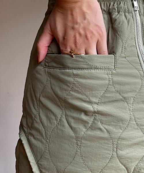 CAPRICIEUX LE'MAGE（カプリシューレマージュ）の「キルトナロースカート（スカート・レディース・ブラック/カーキ・38/36）」の15枚目の写真