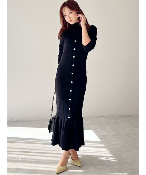 RESEXXY（リゼクシー）の「ニットレイヤードキャミワンピース（ワンピース・レディース・ブラック/グレー/モカ・FREE）」の5枚目の写真