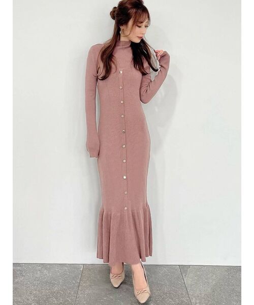 RESEXXY（リゼクシー）の「ニットレイヤードキャミワンピース（ワンピース・レディース・ブラック/グレー/モカ・FREE）」の13枚目の写真