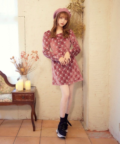 【セルフポートレート】Twisted velvet dress ベロアワンピース SORIN（ソリン ）の「TR Stretch Velour Sleeves Dress