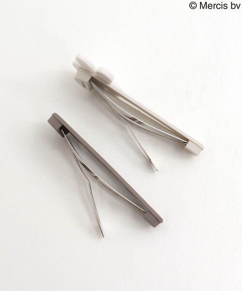 ★せいこ様★BIBI フィカレヘアクリップ2点セット　イタリア製　グレージュ　M Port ヘアピン 「 / ポート 」 2個セット キャンディーカラー 星