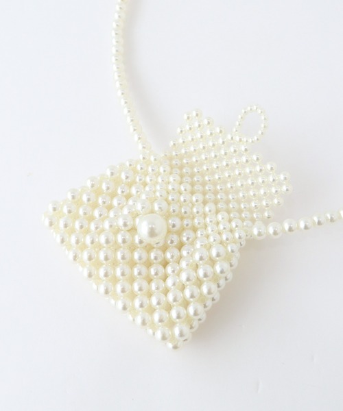 BLUEEAST(ブルーイースト)の「マイクロパールバッグ(ショルダーバッグ・レディース・オフホワイト・FREE)」の7枚目の写真