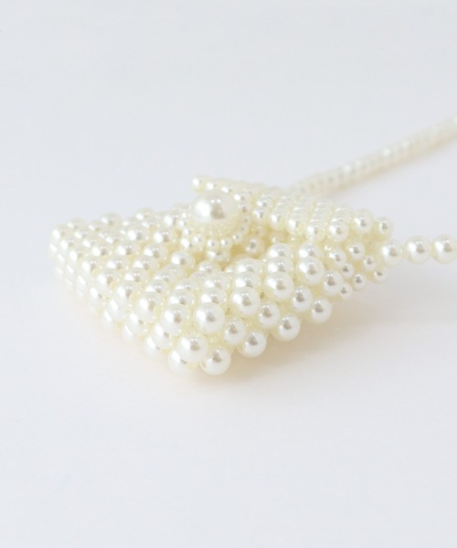 BLUEEAST(ブルーイースト)の「マイクロパールバッグ(ショルダーバッグ・レディース・オフホワイト・FREE)」の6枚目の写真