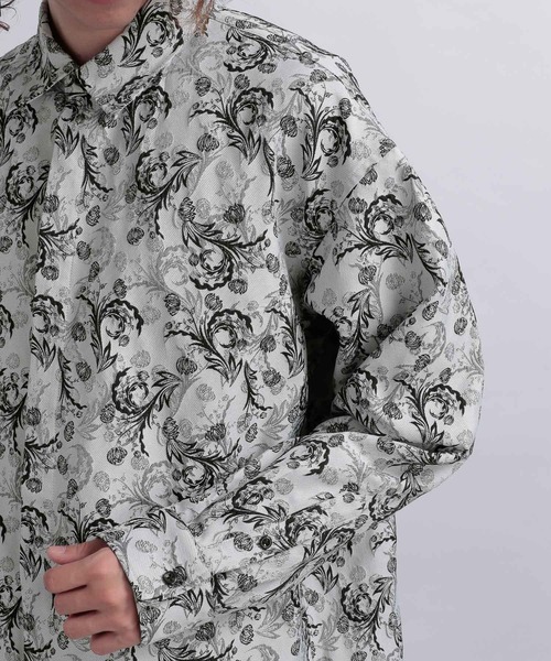 HARE(ハレ)の「ジャガードフラワーシャツ(HARE)(シャツ/ブラウス・メンズ・ブラック/グレー/グレー系その他・SMALL/MEDIUM)」の18枚目の写真