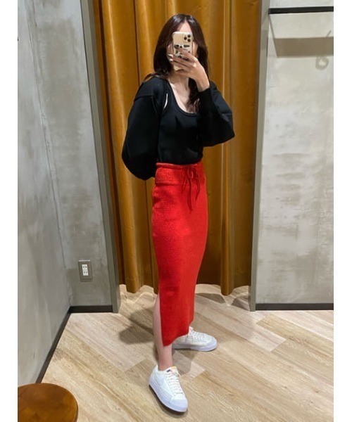 saqui スリット入りスカート　ボルドー　36サイズ saqui スリット入りスカート ボルドー 36サイズ