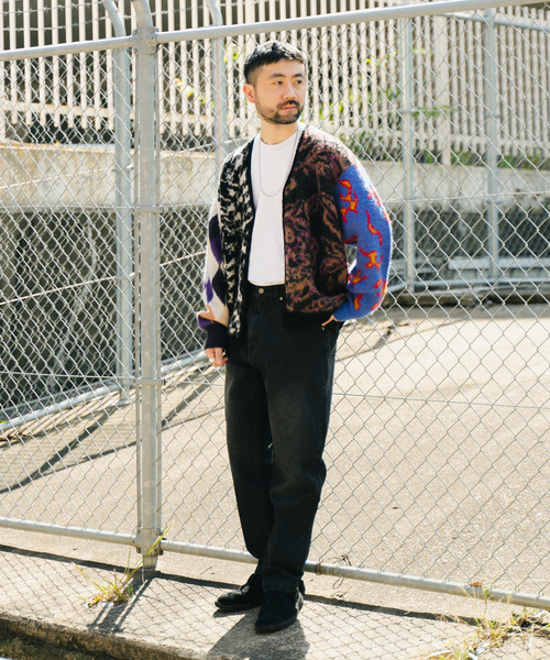 INHERIT（インヘリット）の「オーバーサイズ 総柄カーディガン（カーディガン/ボレロ・メンズ・ブラック系その他・MEDIUM/LARGE）」の13枚目の写真