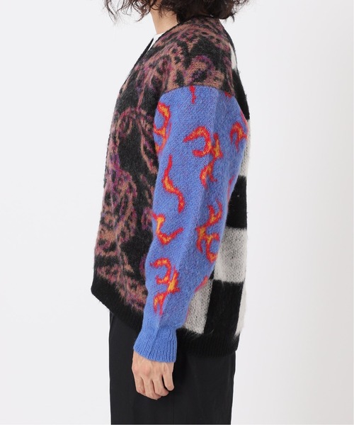 INHERIT（インヘリット）の「オーバーサイズ 総柄カーディガン（カーディガン/ボレロ・メンズ・ブラック系その他・MEDIUM/LARGE）」の7枚目の写真