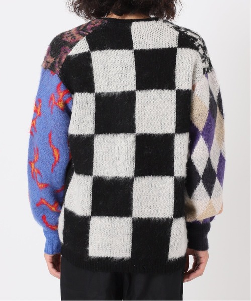 INHERIT（インヘリット）の「オーバーサイズ 総柄カーディガン（カーディガン/ボレロ・メンズ・ブラック系その他・MEDIUM/LARGE）」の9枚目の写真