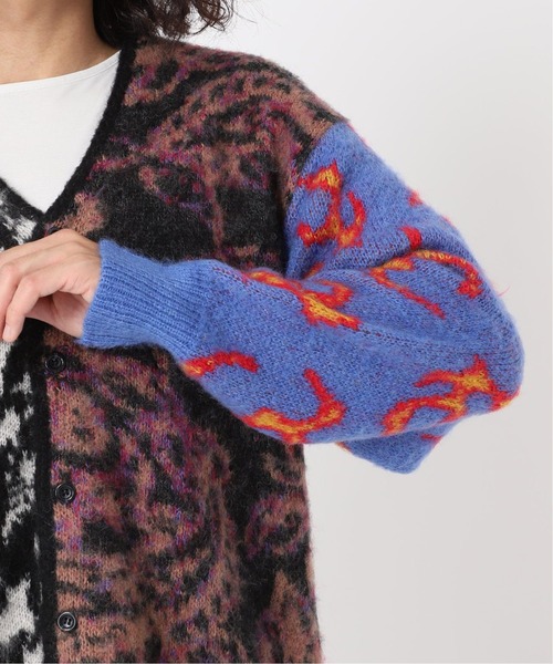 INHERIT（インヘリット）の「オーバーサイズ 総柄カーディガン（カーディガン/ボレロ・メンズ・ブラック系その他・MEDIUM/LARGE）」の3枚目の写真