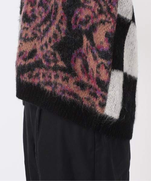 INHERIT（インヘリット）の「オーバーサイズ 総柄カーディガン（カーディガン/ボレロ・メンズ・ブラック系その他・MEDIUM/LARGE）」の6枚目の写真