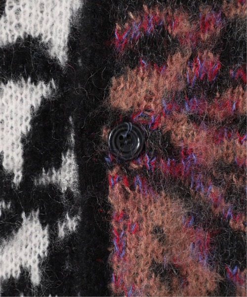 INHERIT（インヘリット）の「オーバーサイズ 総柄カーディガン（カーディガン/ボレロ・メンズ・ブラック系その他・MEDIUM/LARGE）」の12枚目の写真