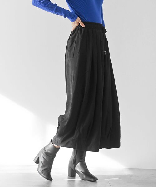 rps（アールピーエス）の「ツイル起毛ボリュームタックパンツ（その他パンツ・レディース・チャコールグレー/グレイッシュベージュ/ブラック/カーキ/モカ・フリー）」の10枚目の写真