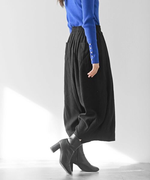 rps（アールピーエス）の「ツイル起毛ボリュームタックパンツ（その他パンツ・レディース・チャコールグレー/グレイッシュベージュ/ブラック/カーキ/モカ・フリー）」の13枚目の写真