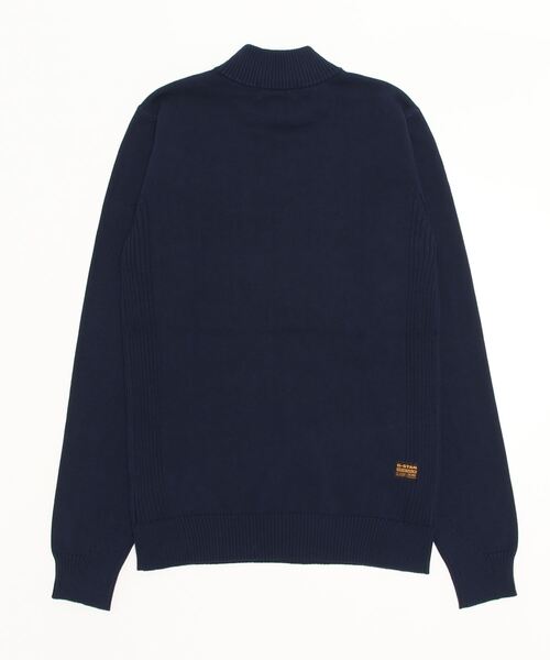 G-STAR（ジースター）の「CLASSIC SPORT MOCK KNIT/モックネック/ワンポイント/ロゴセーター（ニット/セーター・メンズ・ダークブルー/ダークブラック・MEDIUM/LARGE/X-LARGE/X-SMALL/SMALL）」の16枚目の写真