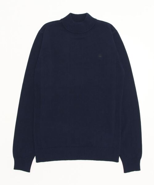 G-STAR（ジースター）の「CLASSIC SPORT MOCK KNIT/モックネック/ワンポイント/ロゴセーター（ニット/セーター・メンズ・ダークブルー/ダークブラック・MEDIUM/LARGE/X-LARGE/X-SMALL/SMALL）」の15枚目の写真