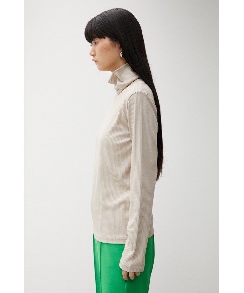 AZUL by moussy（アズールバイマウジー）の「BASIC RIB TURTLE NECK TOPS/ベーシックリブタートルネックトップス（Tシャツ/カットソー・レディース・グレイッシュベージュ/オレンジ/ダークブルー/ブラック・MEDIUM/SMALL）」の18枚目の写真