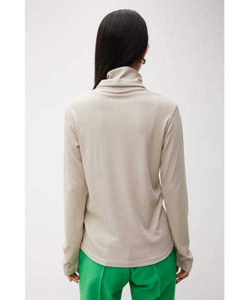 AZUL by moussy（アズールバイマウジー）の「BASIC RIB TURTLE NECK TOPS/ベーシックリブタートルネックトップス（Tシャツ/カットソー・レディース・グレイッシュベージュ/オレンジ/ダークブルー/ブラック・MEDIUM/SMALL）」の19枚目の写真