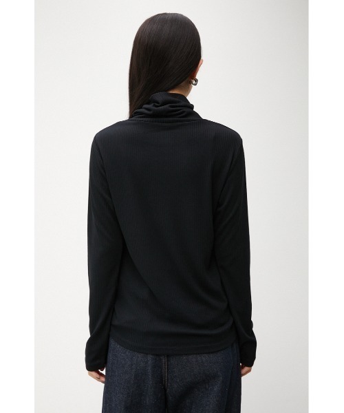 AZUL by moussy（アズールバイマウジー）の「BASIC RIB TURTLE NECK TOPS/ベーシックリブタートルネックトップス（Tシャツ/カットソー・レディース・グレイッシュベージュ/オレンジ/ダークブルー/ブラック・MEDIUM/SMALL）」の10枚目の写真
