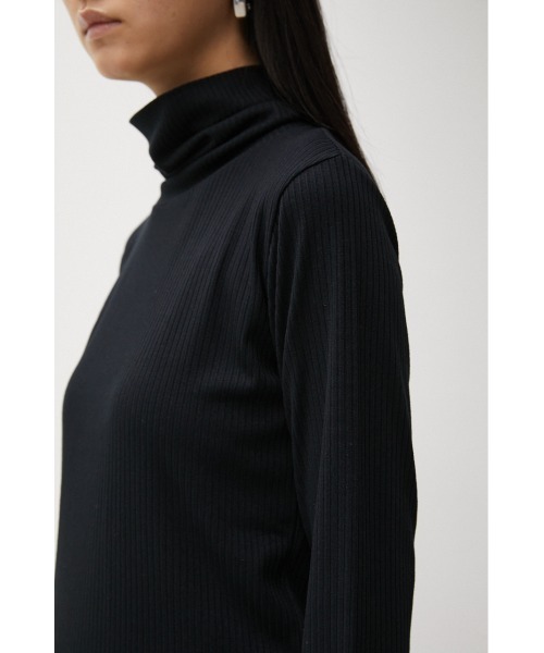 AZUL by moussy（アズールバイマウジー）の「BASIC RIB TURTLE NECK TOPS/ベーシックリブタートルネックトップス（Tシャツ/カットソー・レディース・グレイッシュベージュ/オレンジ/ダークブルー/ブラック・MEDIUM/SMALL）」の12枚目の写真