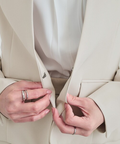 SHOO・LA・RUE(シューラルー)の「◆【洗える】ダブルクロスジャケット(ノーカラージャケット・レディース・ベージュ系その他6/ブラック系2・07/06/01/05/03/02/04)」の17枚目の写真