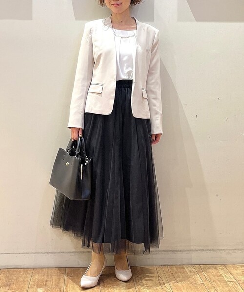 SHOO・LA・RUE(シューラルー)の「◆【洗える】ダブルクロスジャケット(ノーカラージャケット・レディース・ベージュ系その他6/ブラック系2・07/06/01/05/03/02/04)」の19枚目の写真