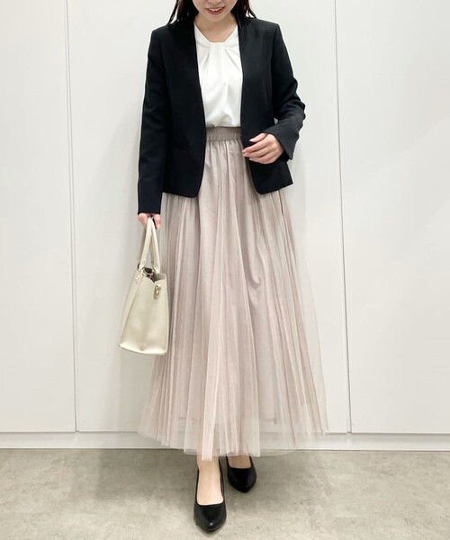 SHOO・LA・RUE(シューラルー)の「◆【洗える】ダブルクロスジャケット(ノーカラージャケット・レディース・ベージュ系その他6/ブラック系2・07/06/01/05/03/02/04)」の22枚目の写真